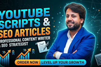 write youtube scripts and SEO articles