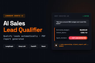 build an ai sales agent that auto qualifies leads and generate PDF reports