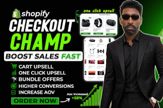 setup shopify checkout champ and custom checkout funnel within 24hrs