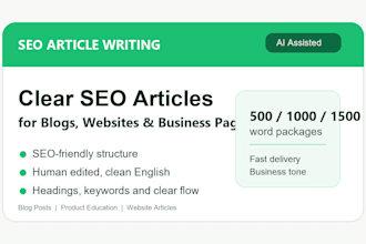 write SEO optimized articles with ai assisted editing