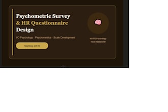 do HR survey design , psychometrics  , research