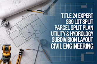 sb9 parcel split tentative map utility plan hydrology report civil site design