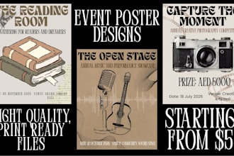 design posters and flyers for events