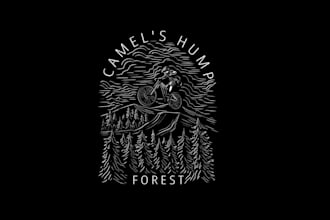 design mountain bike trail t shirt logo