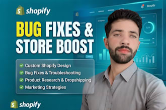 be your shopify developer for custom coding, shopify bug fixing, liquid fixes