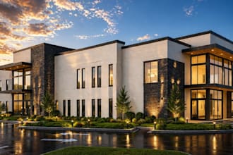 design medical clinic floor plan, hospital architecture, and 3d rendering