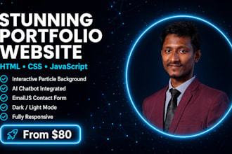 develop portfolio website with ai chatbot