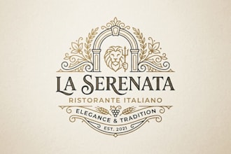 design an elegant and modern italian restaurant logo for your brand