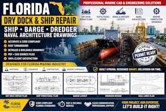 design florida dry dock ship repair and marine cad drawings
