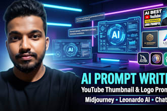 write ai prompts for youtube thumbnails and logo design