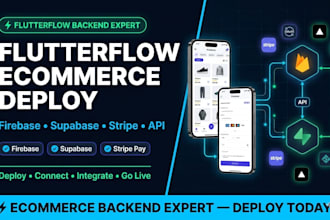 deploy ecommerce flutterflow mvp mobile app to firebase supabase api integration