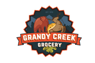 design stand out branding logo for rural grocery store