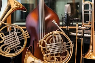 record pro brass music, bass, french horn and trombone for your song