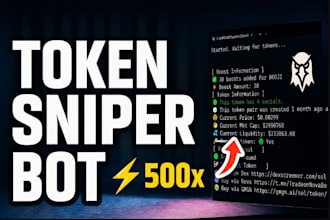 do automated front running bot, volume bot, pumpfun bot, sniper bot development
