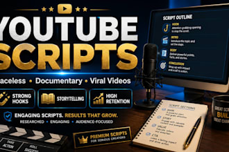 write engaging youtube scripts for faceless videos