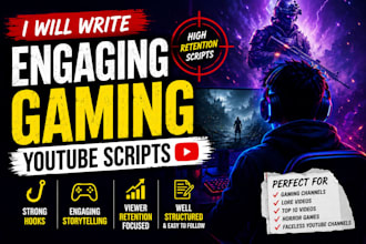 write engaging gaming youtube script