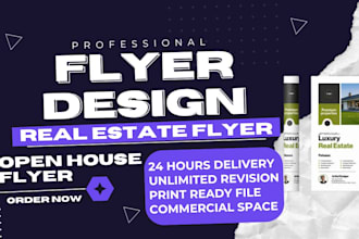 design open house flyer, real estate flyer and property brochure business flyer