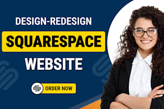 build squarespace website design or redesign squarespace website development