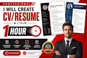 create a modern professional resume or CV design