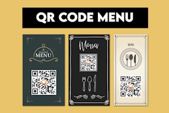 design digital menu board, food truck menu, custom qr code menu