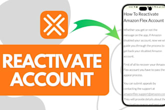reactivate amazon flex account suspension as per requirement