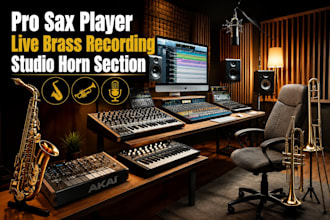 record professional brass horn bass solo and saxophone music tracks