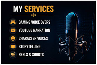 do deep cinematic voice overs for youtube and gaming