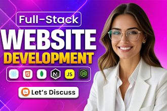 build, rebuild website development as full stack developer, front end developer