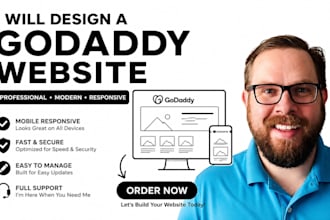 godaddy website design, godaddy website redesign and website development expert