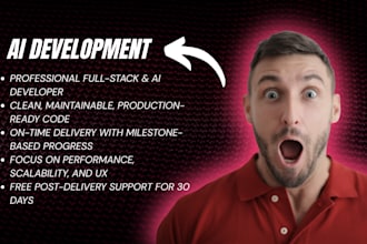 develop ai website, ai chatbots, saas app
