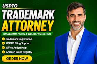 be USA licensed trademark attorney for your uspto trademark filing
