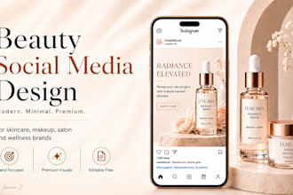 design modern beauty social media posts for your brand