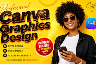 be your canva graphics design expert, design any canva template for you