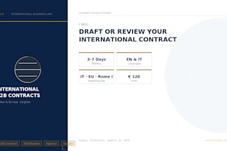 draft or review international b2b contracts