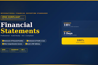 prepare ifrs compliant financial statements profit and loss, and balance sheet