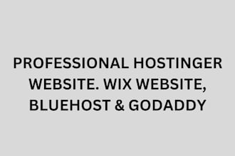 design or redesign wix website, bluehost, hostinger website, godaddy, wordpress