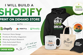 build a shopify print on demand store with printful and printify integration