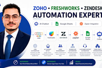 setup zoho crm ai chatbot automation google sheets freshsales zendesk zapier