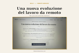 create a professional italian landing page for your business