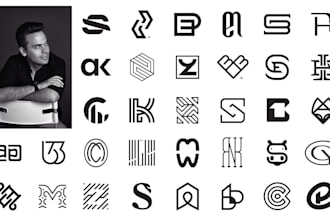 design modern minimalist lettermark and monogram logo