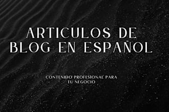 articulos de blog y descripciones de producto en espanol