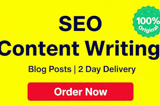 write SEO blog posts and content as your content writer
