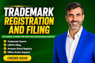 conduct trademark registration, trademark search, file trademark attorney brand