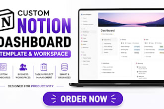 customize notion dashboard website, notion template, notion workspace setup