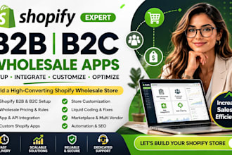 install and setup shopify b2b b2c wholesale store with custom pricing and apps