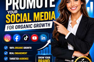 professionally promote your social media for organic growth