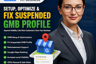 setup google my business and fix suspended gmb profile