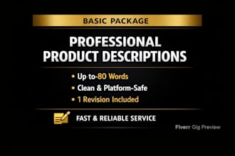 create clear and concise product descriptions for any platform