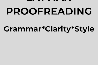 proofread and correct latvian text