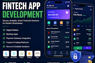 develop secure fintech app, banking app, crypto wallet, payment app
